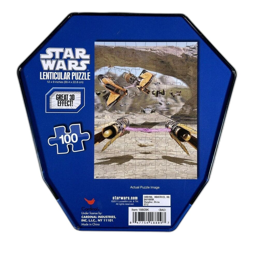 Disney Star Wars Fighter Jet 100 pc 3D Puzzle Collector Metal Tin Unopened